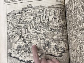 Woodcut image of Florence from the Nuremberg Chronicle