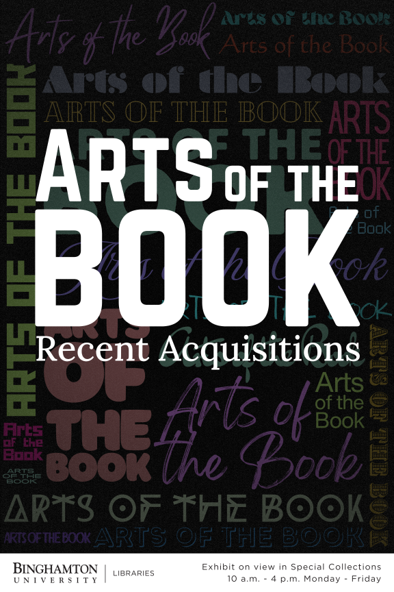 Special Collections poster for Arts of the Book: Recent Acquisitions exhibit