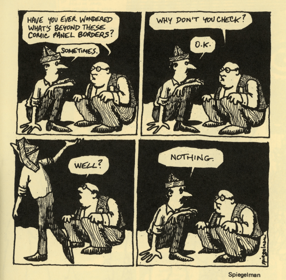 Cartoon by Art Spiegelman about comics