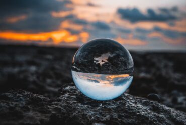 A drop of water on a rock evokes the earth