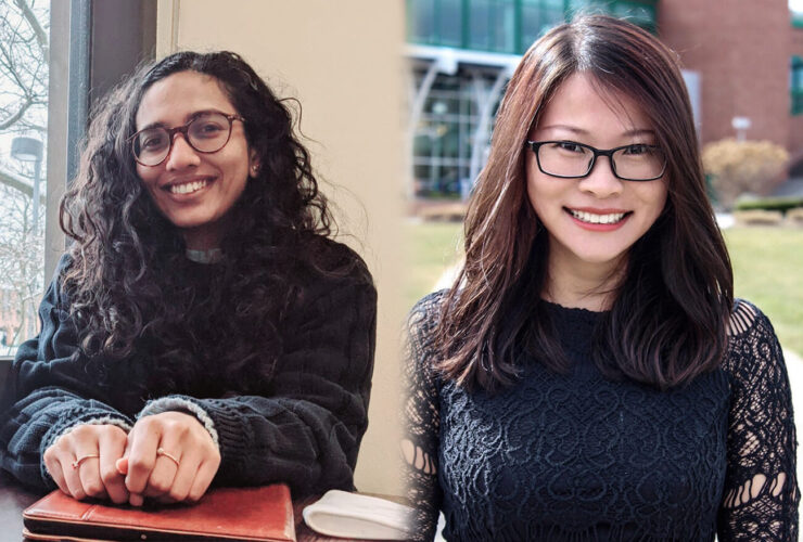Shruti Jain, a PhD student in English, and Le Li, a doctoral student in the Translation Research and Instruction Program