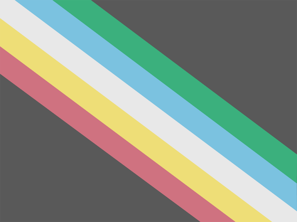 The disability pride flag, made up of diagonal colorful stripes on a black field