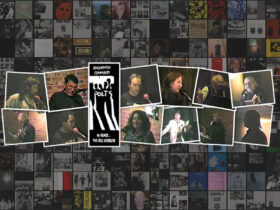 photo collage of images from the Binghamton Community Poets' Big Horror Series Digital Collection