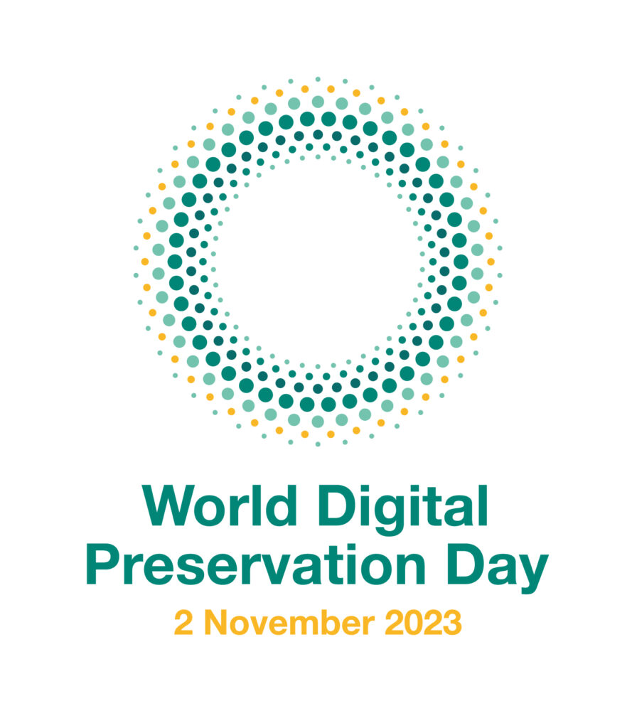 logo for World Digital Preservation Day. 2 November 2023