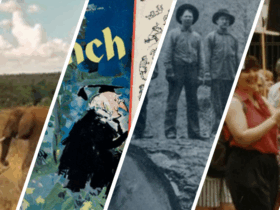 photo collage of website banners featured on various collections from Gale. Photos include an elephant, a Punch Magazine cover, two men standing on top of a stump and a woman carrying a protest sign.