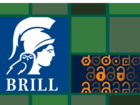 Collage of various green squares. Two squares show the icons of Brill and Oxford Open Access logos.
