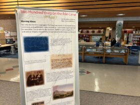 Traveling Exhibit Display located in the Science Library