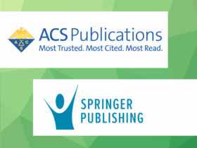 abstract green background with ACS Publications and Springer Publishing Logos displayed.